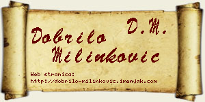 Dobrilo Milinković vizit kartica